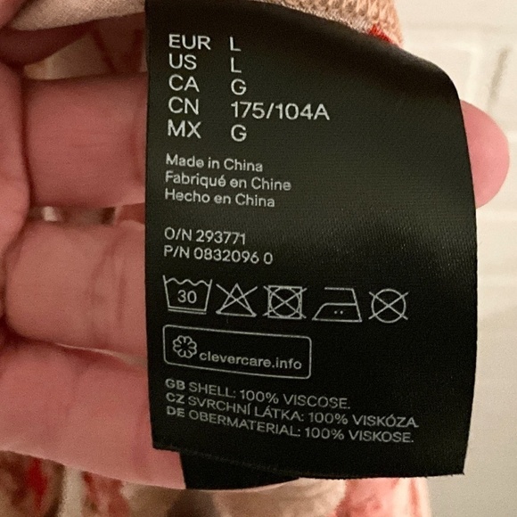 Johanna Ortiz X H&M Maxi Wrap Dress Blogger Favorite Floral Tan Red Size Large - Picture 13 of 16